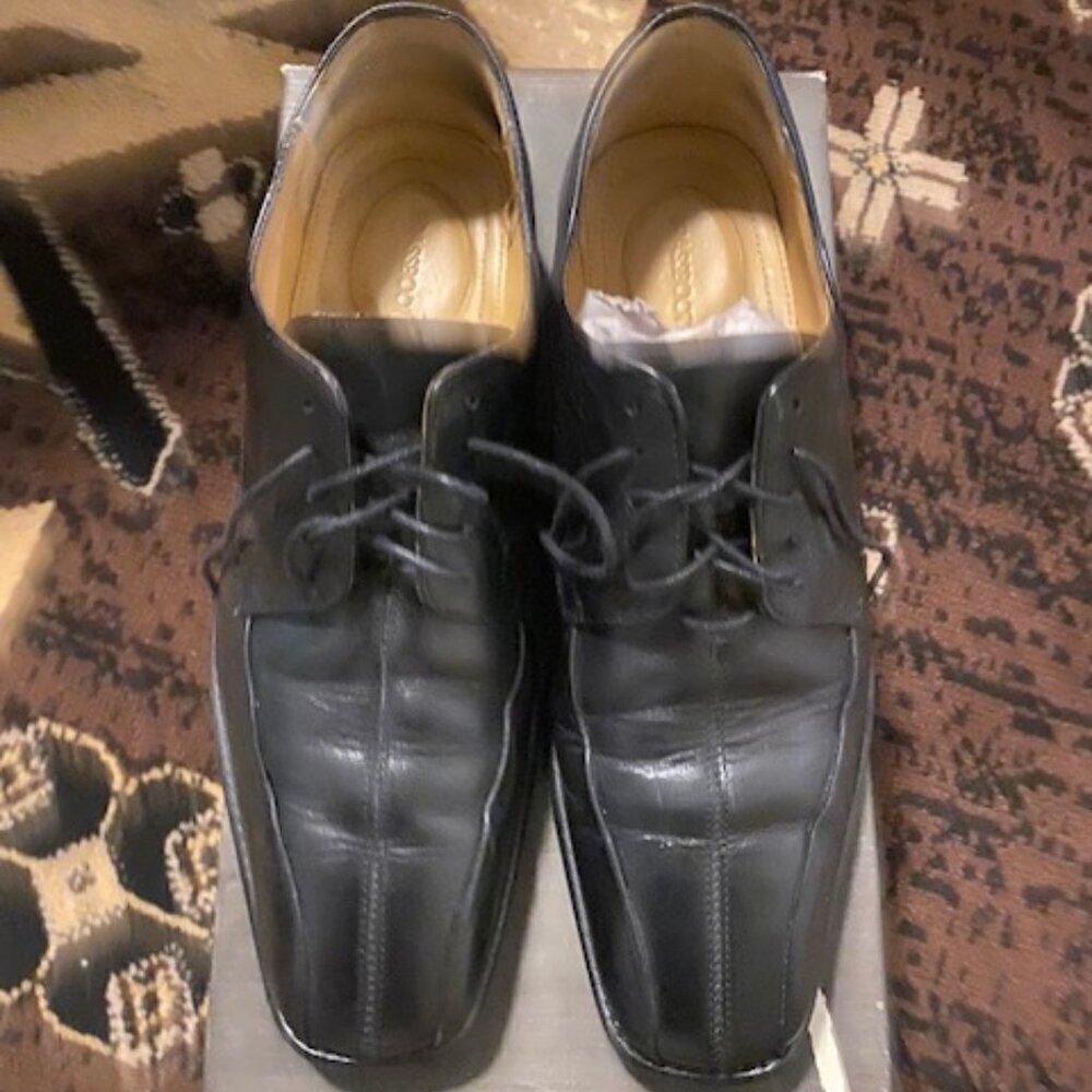 Brass Boot Eastman Black Leather Lace up Oxford, size 9 1/2M